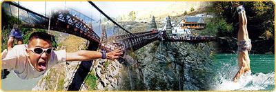 The bridge fell into a state of disrepair and was deemed unsafe until Henry van Asch and AJ Hackett applied for a one month license to use the bridge commercially for Bungy Jumping in 1988.