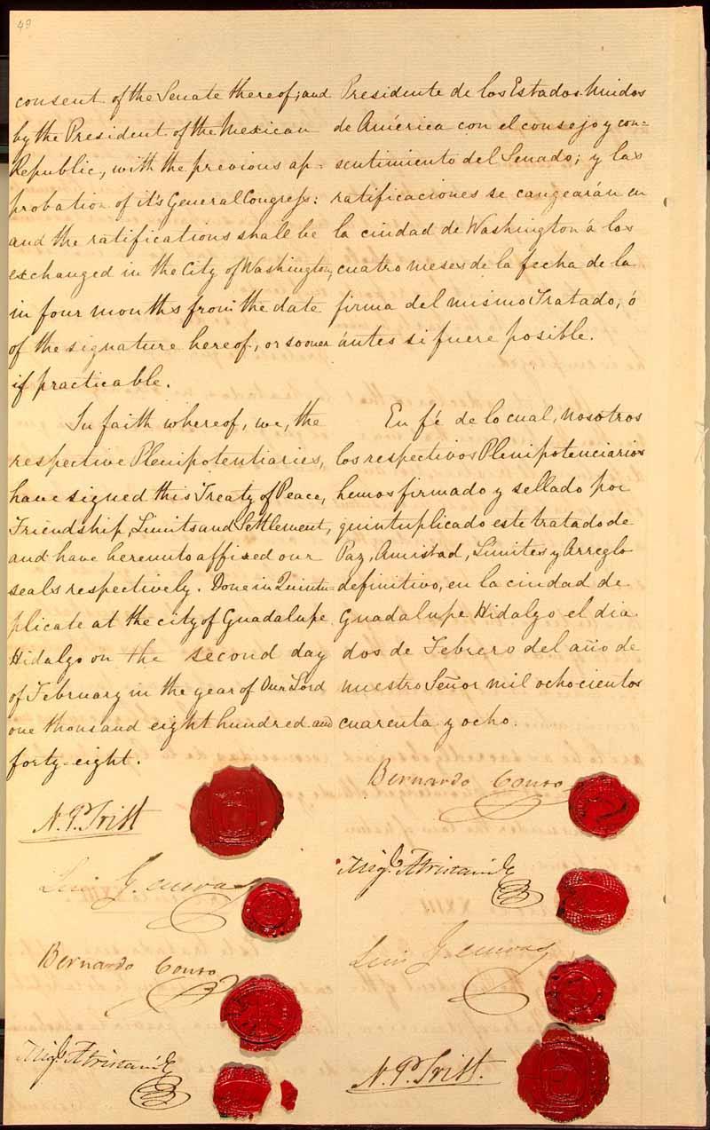 The United States Expands The Treaty of Guadalupe Hidalgo was signed in
