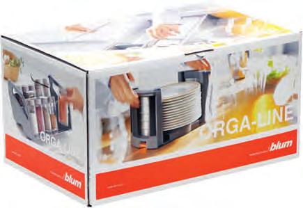 New ORGA-LINE Accessories Kitchen Accessories Set Film / Foil holder & cutter Sets and accessories for drawers: Cutlery sets (B) Nom. length Part no. - 26 ZSI.450BIN ZSI.