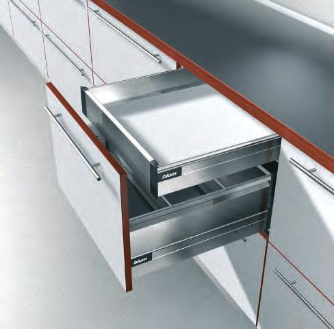 Construction of the sides, base and back is the same for inner drawers manufacturers simply replace the lay-on front fixing brackets with an inner drawer front (which for most sizes is supplied