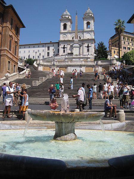 3. Spanish Steps The Spanish Steps are a set of steps in Rome, Italy, climbing a steep slope between thepiazza di Spagna at the base and Piazza Trinità dei Monti, dominated by the Trinità dei Monti