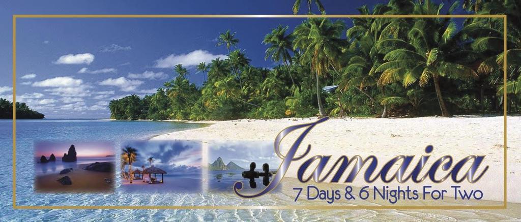 7 day 6 night Jamaica The 6 Night Jamaica Getaway provides two adults with deluxe accommodations on the beautiful Island of Jamaica.
