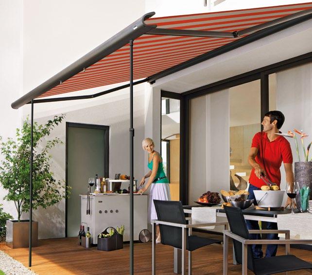 markilux revento Increased functionality telescopic aluminium support poles provide markilux folding-arm awnings with even more stability Detail: the support poles