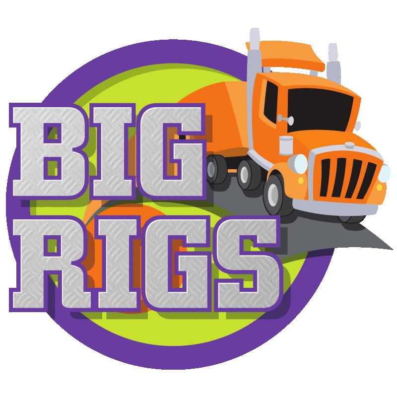 BIG RIGS RIDE RATING: 1 TRIP TIME: 2.5 minutes POINTS TO RIDE: 3 Hit the road behind the wheel of a kid-sized Big Rig. Motor down the highway, honk your horn and wave to the passersby.