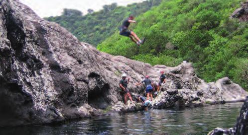 Canyoning Adventure lovers will relish climbing down the canyon, jumping into natural water ponds, sliding