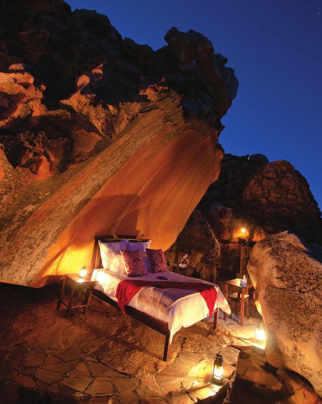 STAR SUITE The Star Suite is set on a private platform about three kilometres from the Main Lodge, amongst beautiful rock formations.