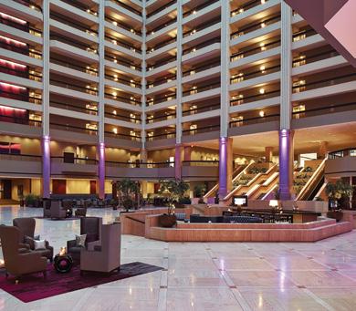 Find a stunning luxury hotel in Atlanta with a dramatic 14-story atrium and stylish accommodations at Renaissance Atlanta Waverly Hotel