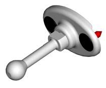 The ball-shaped head can be locked in place by turning the round pipe which is located in the wind support.