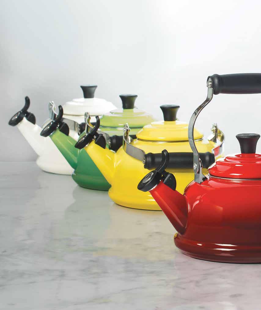 KETTLES Whistling At home in both traditional and contemporary kitchens, this fresh take on a classic design combines timeless