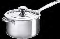 2 Saucier Pan with Lid The Saucier Pan s smooth, flared sides promote efficient stirring and constant movement,