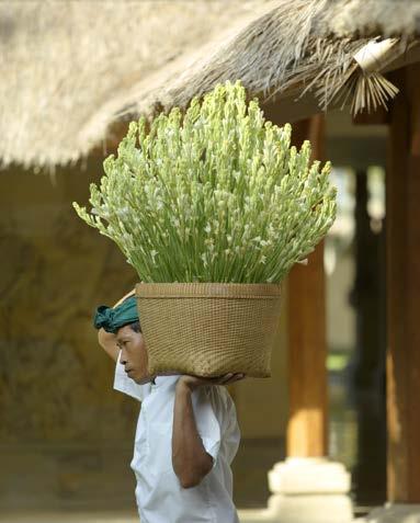 Amandari offers 30 thatched-roof suites, each with a private garden courtyard, a
