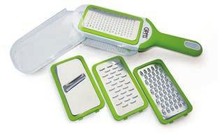4cm (stainless steel, plastic) MAZDAM grater comes with a box, 4 spare blades, purple color, 11x11x25.