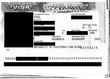 Process - STEP 2: Prepare Your Application Materials Photocopy of most recent U.S. visa Visa does not need to be valid. Visa may or may not have UC San Diego under Annotation.