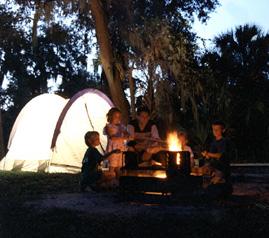 o Trimble Park has one group camping site This site can accommodate no more than 50 individuals The area includes picnic tables, two covered shelters, three fire rings, BBQ grill and access to a
