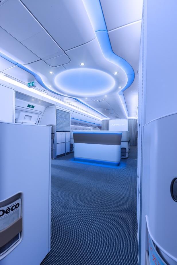 Cabin space: Ceiling A350 XWB - Welcome Effect A350-900 dome