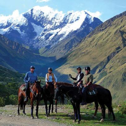Lodge-to-Lodge Equestrian Adventure Did you know that Mountain Lodges of Peru The lodge-to-lodge ride is a luxurious equestrian advenpeaks, through verdant cloud forest and along pristine creeks, all