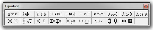 0 editora za ispisivanje formula Slika 4.47. Toolbar za rad sa formulama Na slici 4.