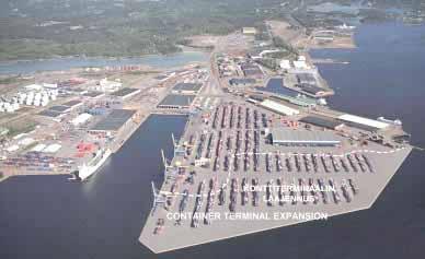 8.5.3 Hamina, FI Figure 47: Port of Hamina container terminal extension Hamina is the port closest to the Russian border.