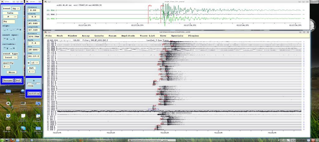 MANUAL DATA PROCESSING Seismic Handler Providing manual processed data