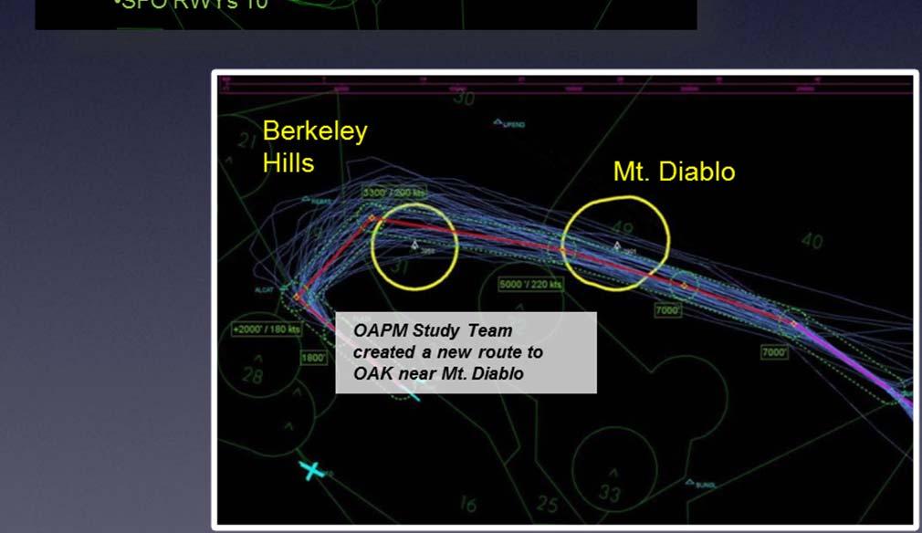 Diablo OAPM Study Team proposed a new routing in the vicinity of Mt.