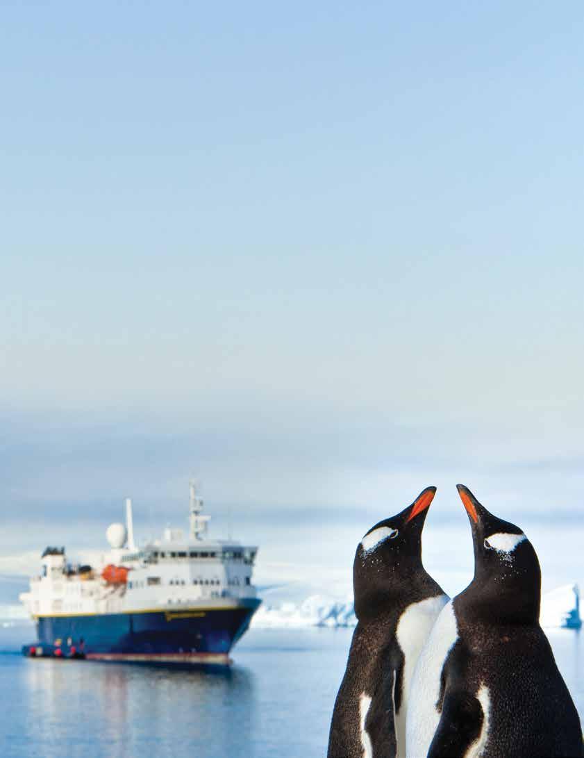 JOURNEY TO ANTARCTICA: THE WHITE CONTINENT 14 DAYS/11 NIGHTS ABOARD NATIONAL GEOGRAPHIC EXPLORER AND NATIONAL GEOGRAPHIC ORION PRICES FROM: $13,890 to $29,490 (See pages 44-45 for complete National