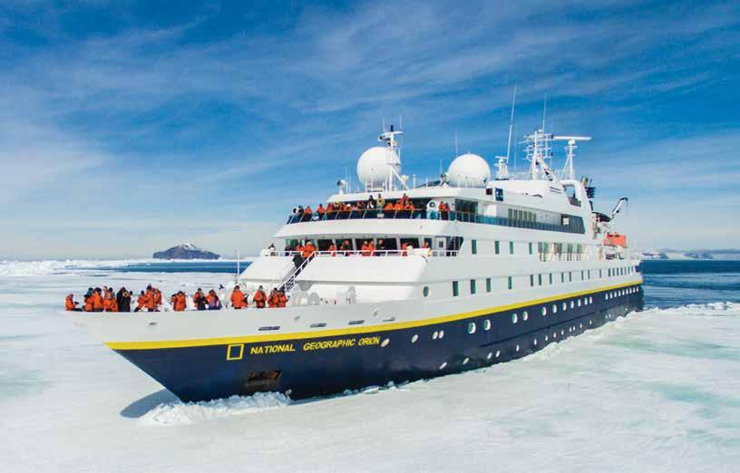 TOOLS, TECHNOLOGY & EXPEDITION BENEFITS ABOARD NATIONAL GEOGRAPHIC EXPLORER & NATIONAL GEOGRAPHIC ORION DNV ICE-1A Class rating on the hull of each ship, enabling us to