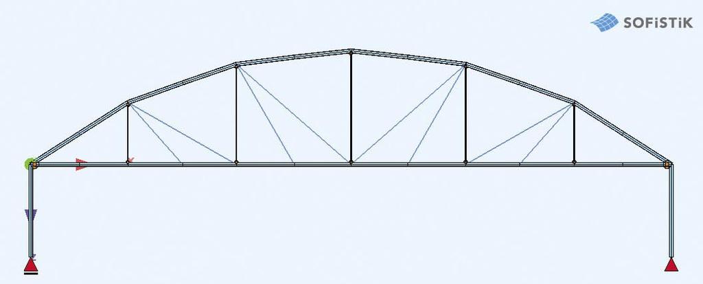 Razpon mosta (širina reke) je določil organizator in je znašal 6,0 m. Horizontalna togost je bila zagotovljena s pomičnim okvirjem.