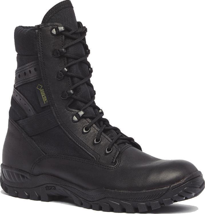 DRY & COMFORTABLY COOL BLACK BOOTS EXODUS 451 HOT WEATHER WATERPROOF BOOT HEIGHT: 8" OUTSOLE: 100% rubber Exclusive