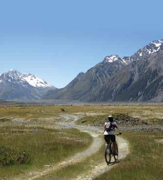Cycling Hooker valley Distance 2 km Easy/ 2 Start place Aoraki/Mount Cook village veer left at Hooker Valley Road intersection NOTE: Cycling is allowed only on the Alps 2 Ocean Cycle Trail and on