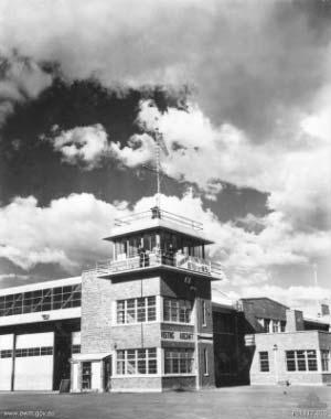 The original control tower, 1946
