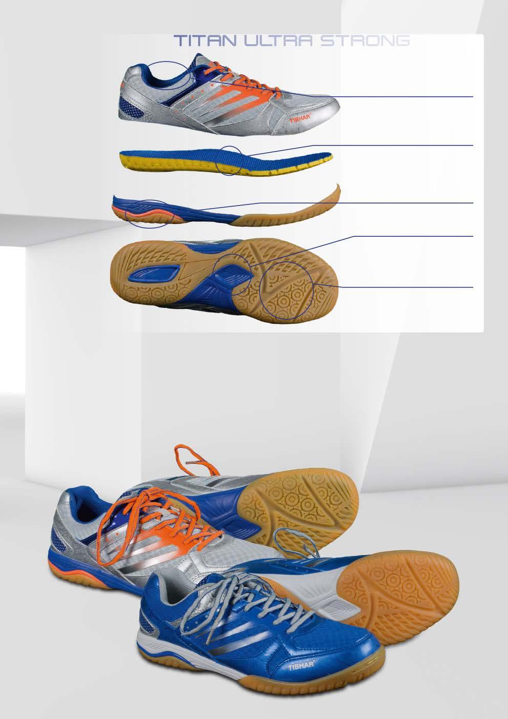 Soft-Skin microfibre for a pleasant wear Comfortable thermoactive insole with air canals The energy converter absorbs the movement vibrations Phylon made from two components for optimal ankle relief