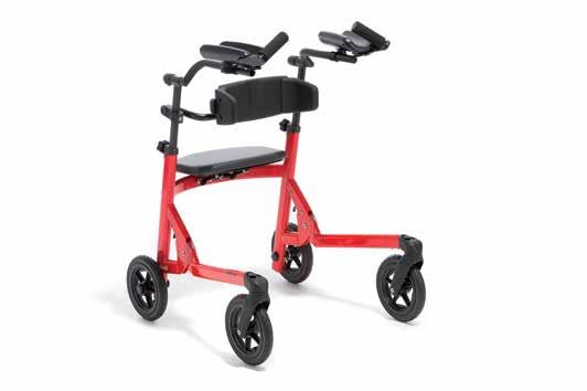 2.4 Equipment for basic model Light and folding aluminium frame (Size 0 does not fold down) Individually height and width adjustable handles PU rear wheels with integrated backwards stop in the hub,