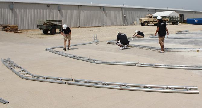Arch Assembly: Assemble all the arches and lay them ON THE GROUND first.