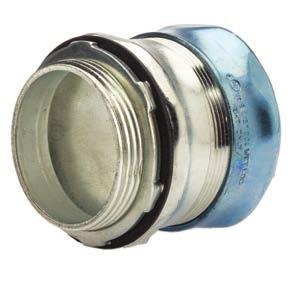 EMT Wet-location fittings I5612-IT-WL Specifications Material: Steel body and steel locknut Finish: Electro zinc plated Liner (insulated fittings only): Nylon Threads: Hub threads (NPS) Sealing