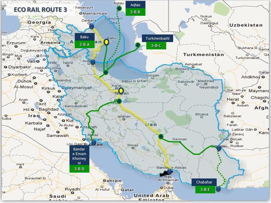 ECO Corridor The Republic of Azerbaijan-Iran Railway Project The Qazvin-Rasht- Astara (Iran)-Astara (Azerbaijan) Railway Project has three parts.
