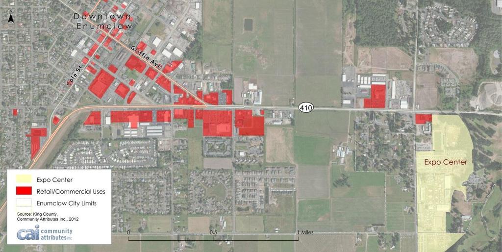 CURRENT CONDITIONS Facility Amenities and Location The Enumclaw Expo Center is a 72-acre facility located southeast of downtown Enumclaw.