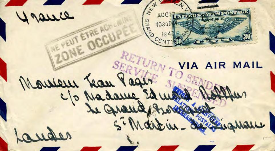 Mail to France 1940-1941: