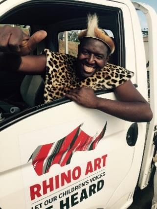 ACHIEVEMENTS KWAZULU-NATAL Zulu Cultural Ambassador Richard Mabanga is the face of Rhino Art in KZN and has rapidly became a popular and well-known figure with his Rhino Rig Rhino Art plays a key