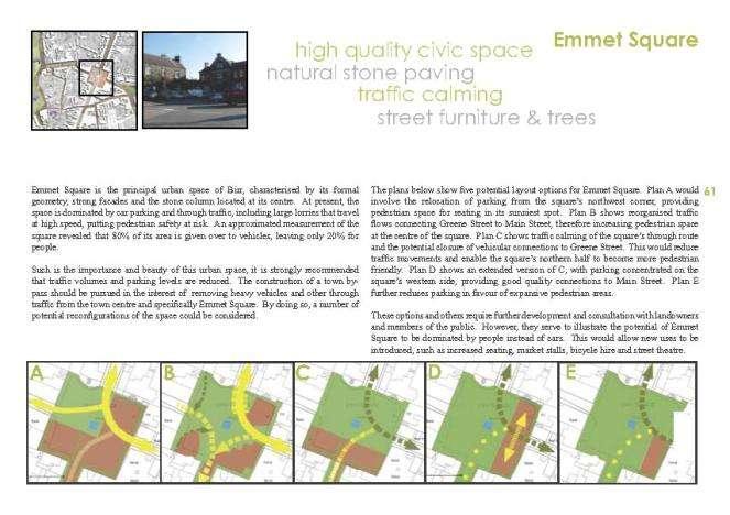 Emmet Square Possibilities So what could be done The traffic and parking proposals have provided solutions to make life easier in the square for motorists We now explore how life can be improved for
