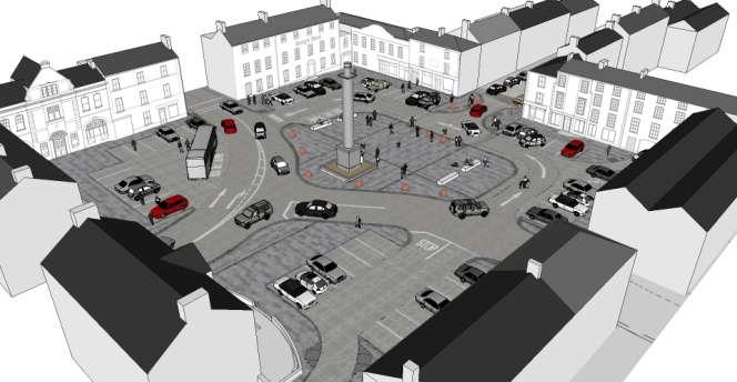 Emmet Square The Benefits Less traffic conflict Easy access around the Square Access in all directions Parking orientated towards the shops Best balance between parking