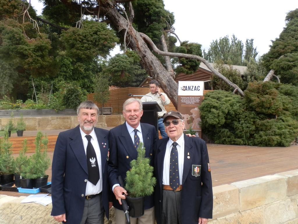 One of the trees grown by Stefan was planted at the Cornelian Bay War Cemetery for the 75th anniversary of Hobart Legacy. In 2013 it was identified that the tree had to be removed.