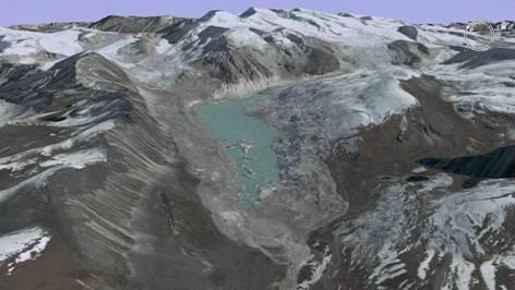 Development of Chubda Tsho glacial lake from 1968 to