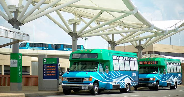 The Skylink people mover system is the fastest way to move between terminals, but the system's secure-side location will limit which TEX Rail passengers are able to utilize Skylink from Terminal B.