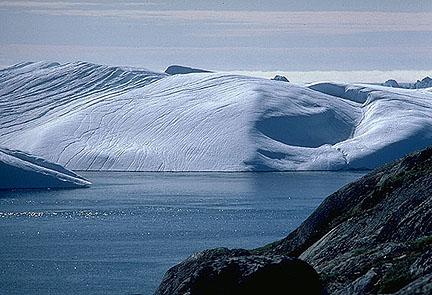 Margin of Greenland Ice Sheet Floating Glaciers Ice