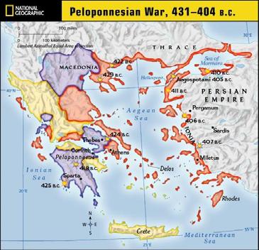 Eric Bazail AP World History/4 [Political]: (The Peloponnesian War) Even before the Persian Wars, Athens and Sparta maintained an uneasy peace, defined by the constant rivalry between the two states.