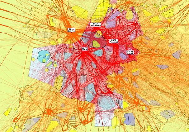 Airspace Europe Central The factors contributing to the complexity of this airspace include Hubs - Amsterdam -
