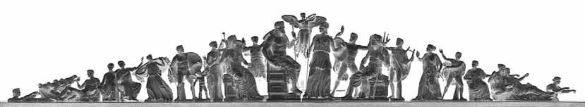The Olympian gods and goddesses are watching Athena emerging from Zeus head. Can you work out who is who?