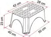 FOLDING STEP Made from sturdy aluminium, this step is extra wide for stability and safety.