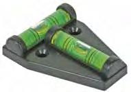 450-04010 2-WAY PLASTIC TEE BUBBLE LEVEL Screw-mounted level, providing front to back or side to side