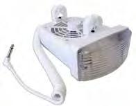 Dimensions: 362H x 343W x 92D (mm) Weight: 2.27kg 500-00082 FAN AND LIGHT COMBO (WHITE) Suitable for use in Jayco Campers and Expandas, this reading light has a 2-speed fan. It has a 1/4 (6.